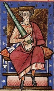 English Painting of Æthelred the Unready, circa 968-1016